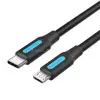 Vention USB-C 2.0/M ->  Micro B/M, 1m, 2A, kábel (fekete) (COVBF)