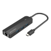 Vention USB-C -> 3x USB 3.0, RJ45, Micro-B HUB 0,15m fekete (TGPBB) (TGPBB)