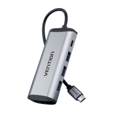 Vention USB-C - USB-C 3x USB3.0, PD dokkoló állomás 0,15m szürke (THAHB) (THAHB) laptop kellék