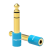 Vention VAB-S01-L Jack 6.35mm apa - Jack 3.5mm anya Adapter
