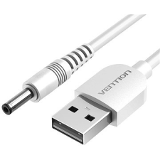 Vention Ventilációs USB – DC 3,5 mm töltőkábel fehér 0,5 m kábel és adapter