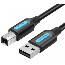 Vention Vention USB-A 2.0/M -&gt; USB-B/M, (PVC, fekete, nyomtatókábel, printerkábel), 5m, kábel kábel és adapter