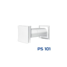 VENTS Passzív szellőztető, fali légbeeresztő (PS 101) négyzetes szell. villanyszerelés