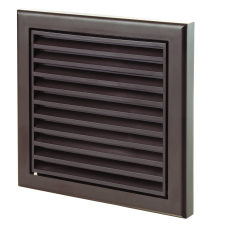 VENTS ROVARHÁLÓS MŰANYAG CSŐCSATLAKOZÓS SZELLŐZŐRÁCS 154X154MM BARNA építőanyag