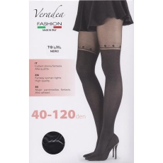  Veradea Fantasia 1268 combfix hatású divatharisnya 40-120 DEN L/XL fekete