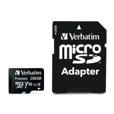 Verbatim 256GB microSDXC Verbatim U1 Premium memóriakártya + adapter (44087) memóriakártya