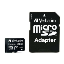 Verbatim 256GB microSDXC Verbatim U1 Premium memóriakártya + adapter (44087) (v44087) memóriakártya