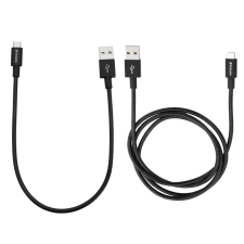 Verbatim 48875 USB-A apa - Micro USB apa Adat és töltő kábel - Fekete (1m) kábel és adapter