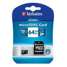 Verbatim 64GB microSDXC memóriakártya Verbatim + adapter (Class 10) (44084) (44084) memóriakártya