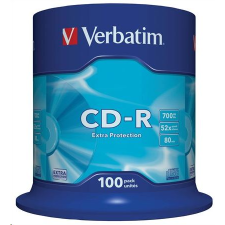 Verbatim 80'/700MB 52x CD lemez hengeres 100db/henger  (43411) (43411) írható és újraírható média