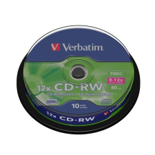 Verbatim 80'/700MB 8-10x CD-RW  hengeres 10db (023942434801) írható és újraírható média
