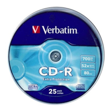 Verbatim CD-R írható CD lemez 700MB 25db hengeres (43432) írható és újraírható média