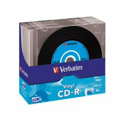 Verbatim CD-R lemez, bakelit lemez-szerű felület, AZO, 700MB, 52x, 10 db, vékony tok, VERBATIM Vinyl (CDV7052V10VIN) írható és újraírható média