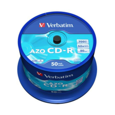 Verbatim CD-R lemez, Crystal bevonat, AZO, 700MB, 52x, 50 db, hengeren VERBATIM DataLife Plus (CDV7052B50) írható és újraírható média