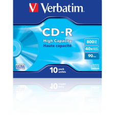 Verbatim CD-R  Verbatim 800MB 10pcs Pack 40x JewelCase extra protec retail (43428) írható és újraírható média