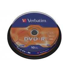Verbatim DVD-R 4.7 GB, VERBATIM, 16x, hengeren H/10 írható és újraírható média