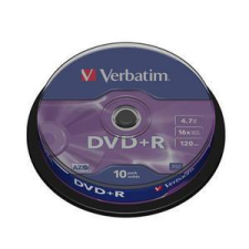Verbatim DVD+R 4,7 GB x16 Cakebox x100 írható és újraírható média