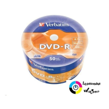 Verbatim DVD-R 4.7GB 16x DVD lemez zsugorhengeres 50db/henger /43788/ írható és újraírható média