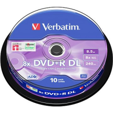 Verbatim DVD + R 8x kétrétegű 10p DVD/CD tartó írható és újraírható média