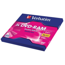 Verbatim DVD-RAM, kétoldalas, Type I, 9,4GB, 3x, VERBATIM írható és újraírható média