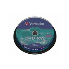 Verbatim DVD-RW lemez, újraírható, 4,7GB, 4x, hengeren, VERBATIM [10 db] egyéb film