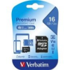 Verbatim Memóriakártya, Micro SDHC, 16GB, Class 10, adapterrel, VERBATIM