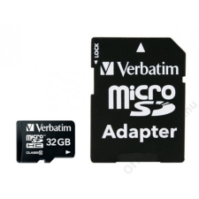 Verbatim Memóriakártya, Micro SDHC, 32GB, Class 10, adaterrel, VERBATIM (MVMS32GHA) memóriakártya