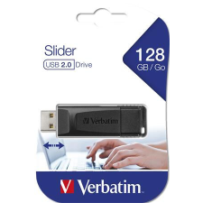 Verbatim Pendrive, 128GB, USB 2.0, VERBATIM &quot;Slider&quot;, fekete pendrive