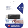 Verbatim Pendrive, 128GB, USB 2.0, VERBATIM "Slider", fekete