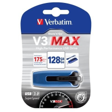 Verbatim Pendrive, 128GB, USB 3.0, 175/80 MB/sec, VERBATIM &quot;V3 MAX&quot;, kék-fekete pendrive