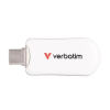 Verbatim Pendrive, 128GB, USB-C 3.2 Gen1, VERBATIM "Plectra", fehér (30229)