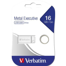 Verbatim Pendrive, 16GB, USB 2.0, VERBATIM &quot;Executive Metal&quot;, ezüst pendrive