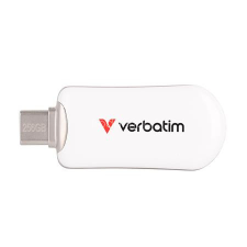 Verbatim Pendrive, 256GB, USB-C 3.2 Gen1, VERBATIM "Plectra", fehér pendrive