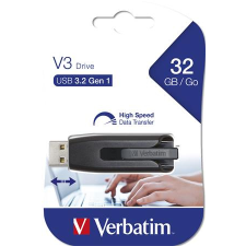 Verbatim Pendrive, 32GB, USB 3.2, 60/12MB/s, VERBATIM "V3", fekete-szürke pendrive