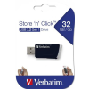 Verbatim Pendrive, 32GB, USB 3.2, 80/25MB/sec, VERBATIM "Store n Click", fekete