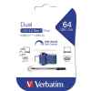 Verbatim Pendrive, 64GB, USB 3.2+USB-C adapter, VERBATIM "Dual"