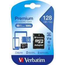 Verbatim Premium microSDXC 128GB UHS-I V10 U1 + SD adapter memóriakártya