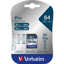 Verbatim Pro 64GB Class10 UHS-I SDXC memóriakártya memóriakártya