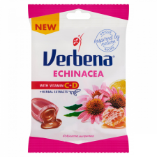  Verbena töltött keménycukorka echinacea kivonattal, mézzel, citrommal és vitaminokkal 60 g csokoládé és édesség