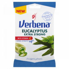 Verbena töltött keménycukorka eukaliptusz-mentol kivonattal és C-vitaminnal 60 g csokoládé és édesség