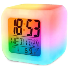 Verk 01111 LED-es ébresztőóra Chameleon, 7 szín ébresztőóra