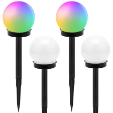 Verk 12284 Zahradní solární lampa koule RGB, 10 cm, IP65, 4 ks kültéri világítás