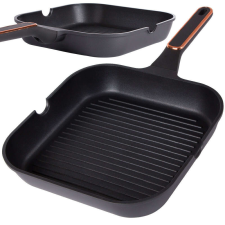 Verk Group VG 07154 indukciós tapadásmentes grillserpenyő, 28cm, fekete edény