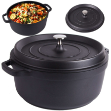 Verk Group VG 07169 tapadásmentes indukciós főzőedény fedéllel, 7l, fekete edény