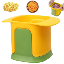 Verk Group VG-24288 - Burgonya szeletelő, vágó, zöld-sárga konyhai eszköz
