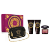Versace Crystal Noir, SET: edt 90ml + tusfürdő gél 100ml + Testápoló 100ml + Retikül
