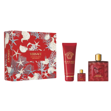 Versace Eros Flame SET: edp 100ml + edp 5ml + tusfürdő gél 150ml kozmetikai ajándékcsomag