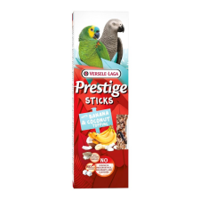 Versele-Laga Prestige Sticks 2 lombik banánnal és kókuszreszelékkel nagypapagájoknak 140g madáreledel