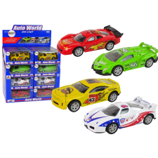 Versenyautó mini járművek négy színben 1:43 autópálya és játékautó