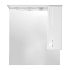 Vertex Bianca Plus 85 fürdőszoba bútor felsőszekrény, magasfényű fehér színben, jobbos nyitásirány fürdőszoba bútor